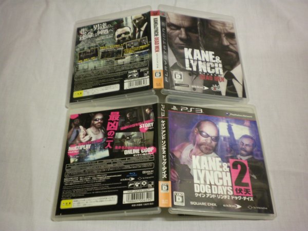 PS3　ケイン アンド リンチ2 ドッグ・デイズ KANE&LYNCH2 DOG DAYS＋KANE&LYNCH ケイン＆リンチ： デッドメン　お買得2本セット(ケース付)