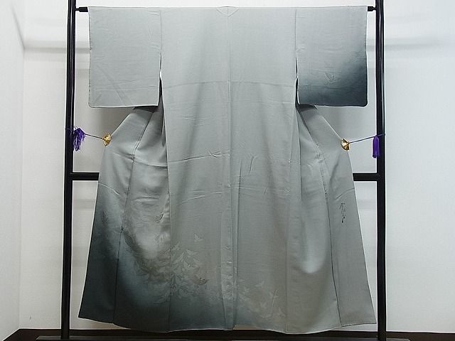 平和屋1■染色作家　斉藤三才　訪問着　飛鳥文　暈し染め　逸品　gh6671