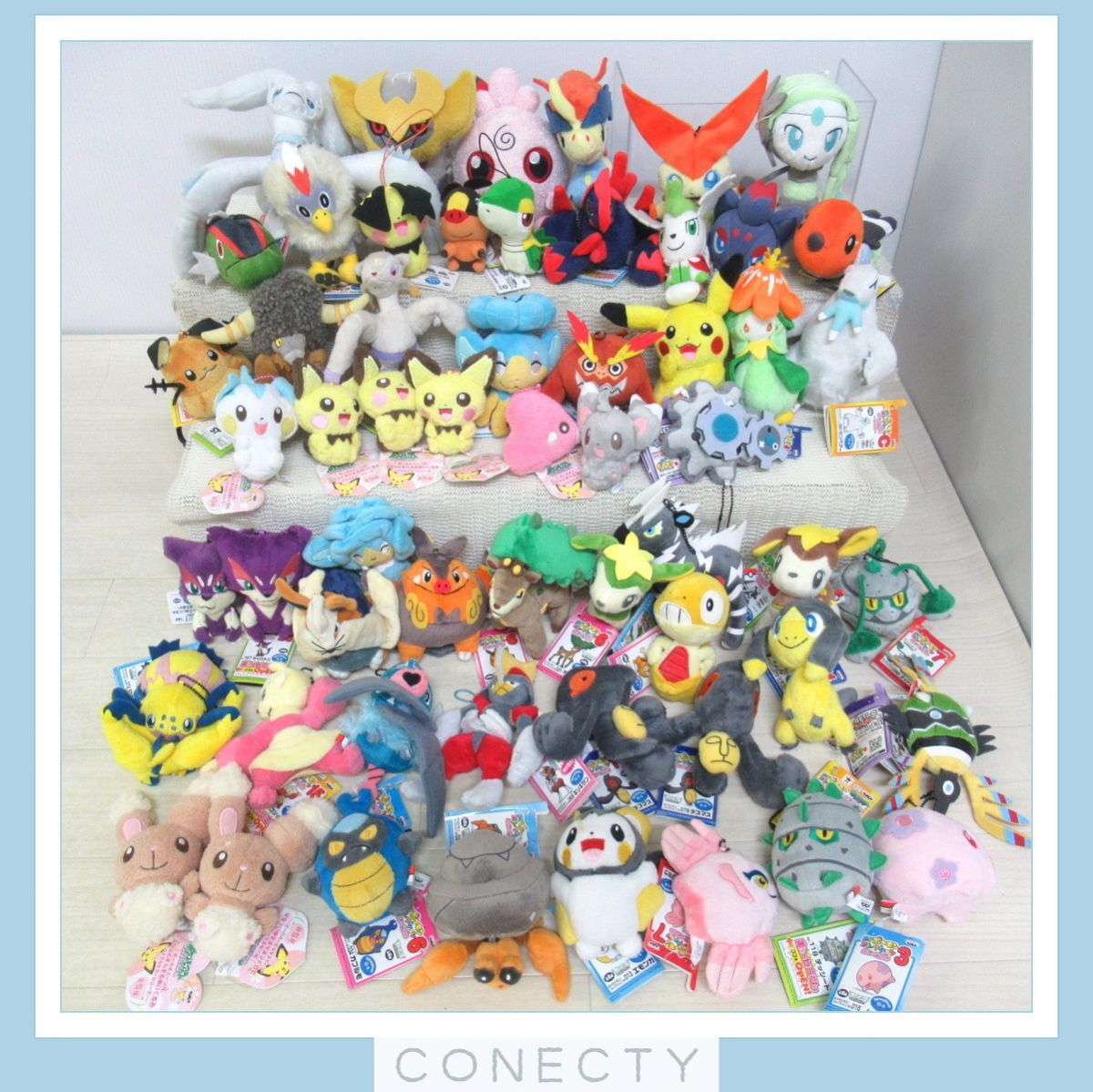 ポケットモンスター ぬいぐるみ マスコット 55点以上セット/紙タグ付き★ピカチュウ/メロエッタ/ププリン/ゼブライカ/他【C3【S3