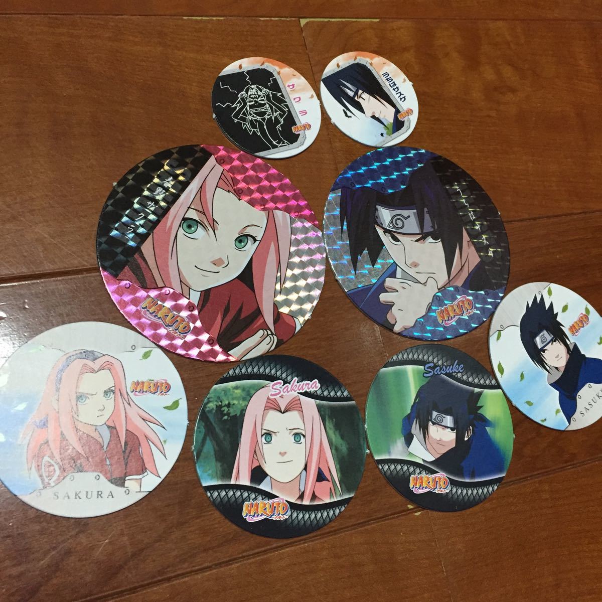 NARUTOナルト スーパーメンココレクション 春野サクラ うちはサスケセット キラ
