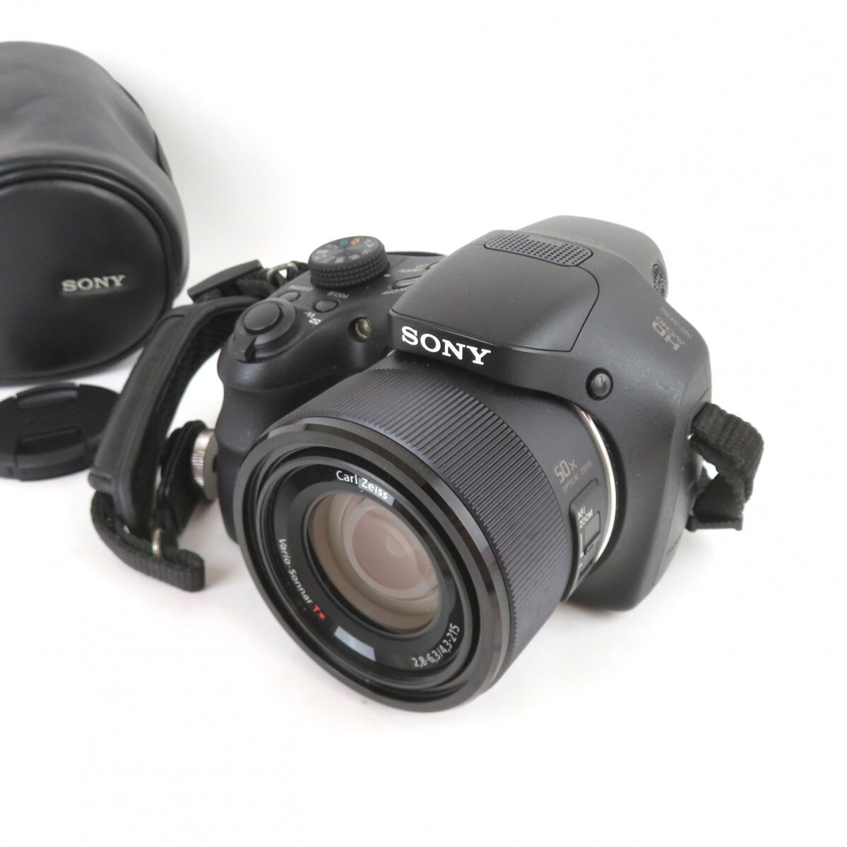 SONY Cyber-shot サイバーショット DSC-HX300 デジタルカメラ レンズ一体型 光学50倍ズーム 純正バッテリー ストラップ ケース 0706-062