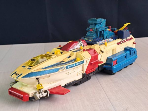 ジャンク 箱無 ポピー バトルフィーバーJ DXバトルシャーク、超合金 バトルフィーバーロボ