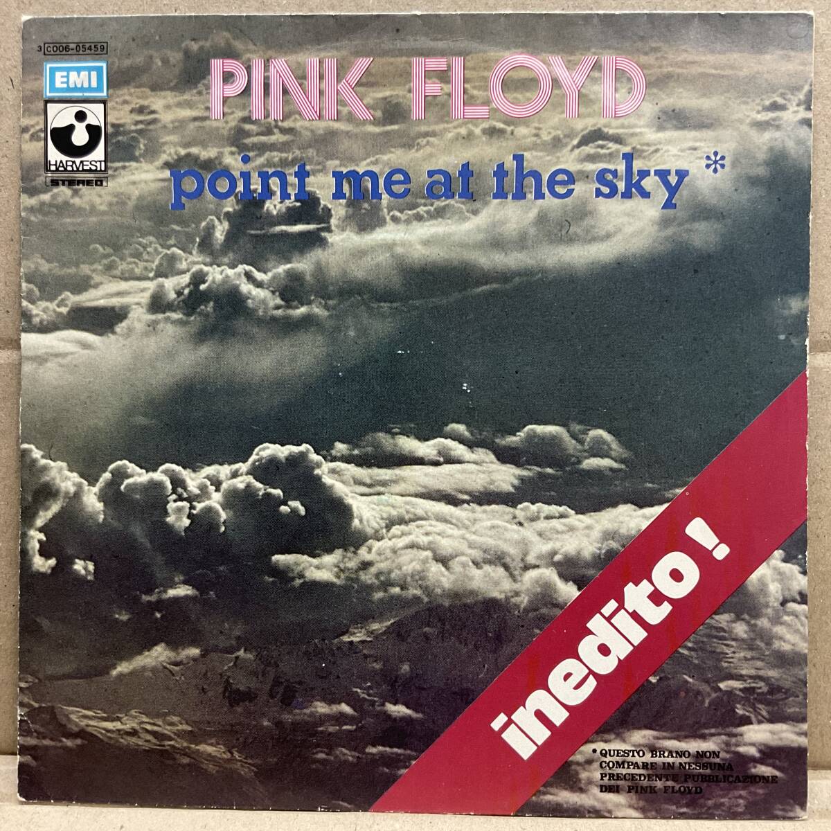 稀少イタリアEMI / HARVESTシングル美盤！　Point me at the sky / PINK FLOYD