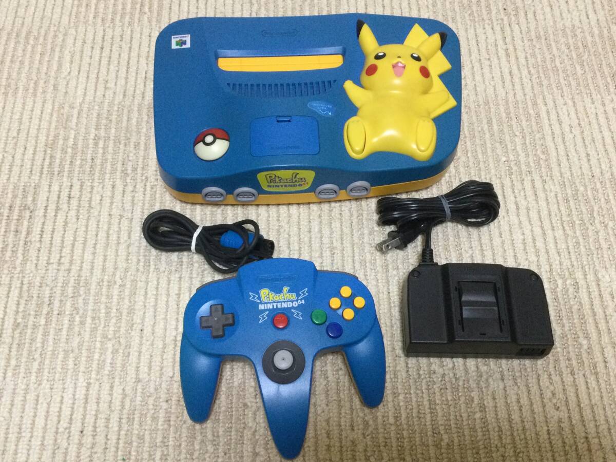 Nintendo ピカチュウニンテンドー64 本体 コントローラーセット NUS-101 ポケモン