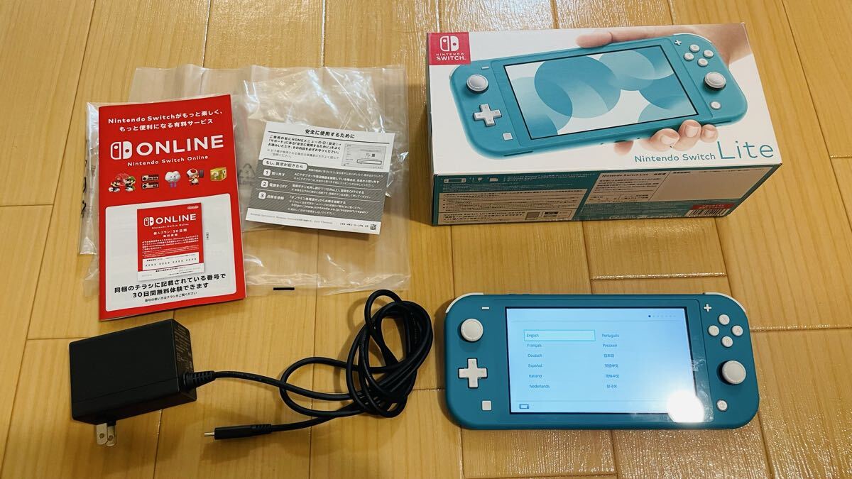 美品　Nintendo Switch Lite ターコイズ ブルー 本体 任天堂