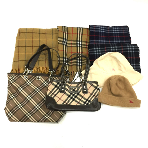 バーバリー ブルーレーベル トートバッグ 含む 帽子 バーバリーズ マフラー レディース 服飾雑貨 計8点 セット