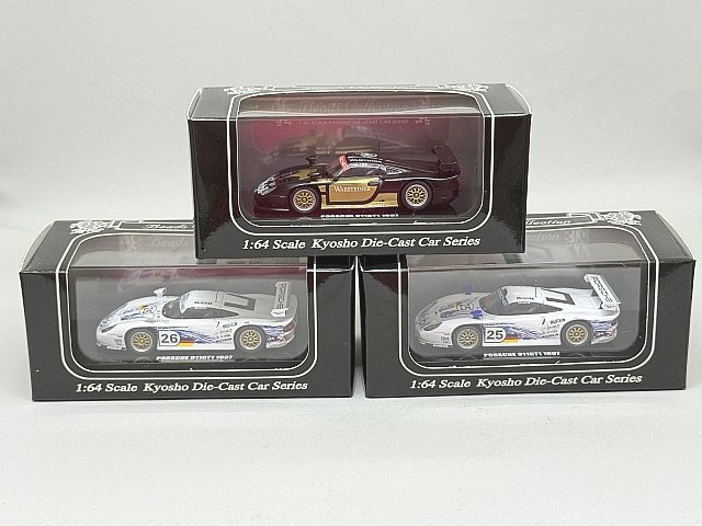 ▽ KYOSHO 京商 1/64 06531B ポルシェ Porsche 911 GT1 1997 #26 ビーズコレクション など3点セット
