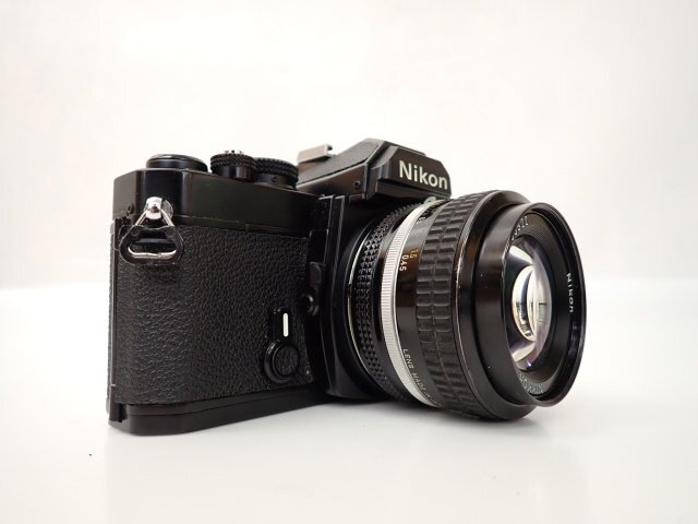 Nikon ニコン フィルム一眼レフカメラ FM ブラックボディ + 単焦点レンズ Ai NIKKOR 50mm F4 セット □ 7315B-1