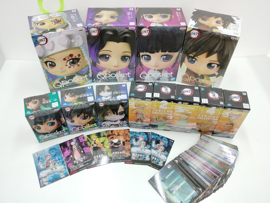 【鬼滅の刃】 Qposket まとめ売り 7体＋我妻善逸コレクション セット 未開封 大量 フィギュア カード コンプリート用