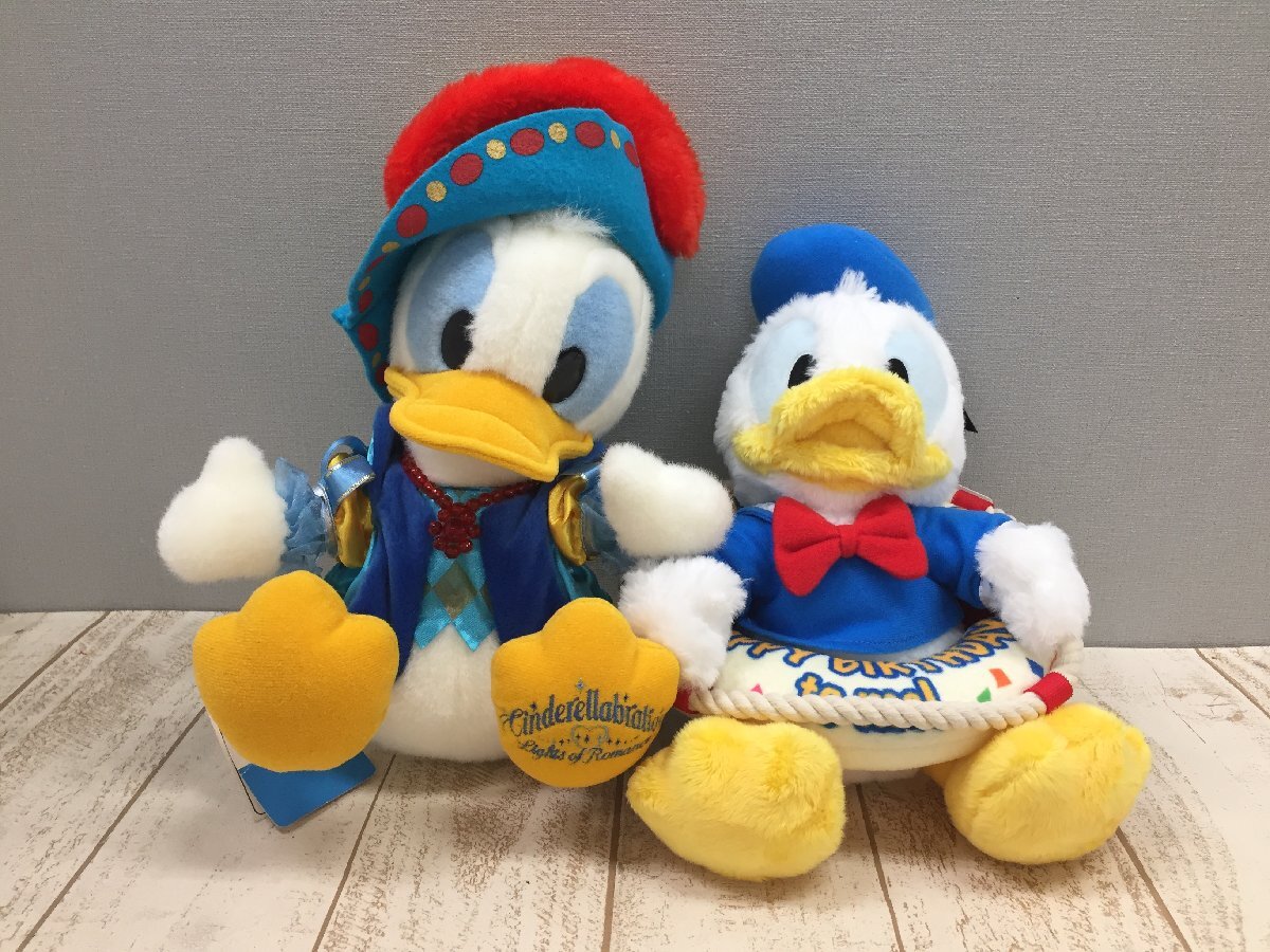 ◇ディズニー TDR ドナルドダック ぬいぐるみ 2点 タグ付 シンデレラブレーションほか 5L57 【80】