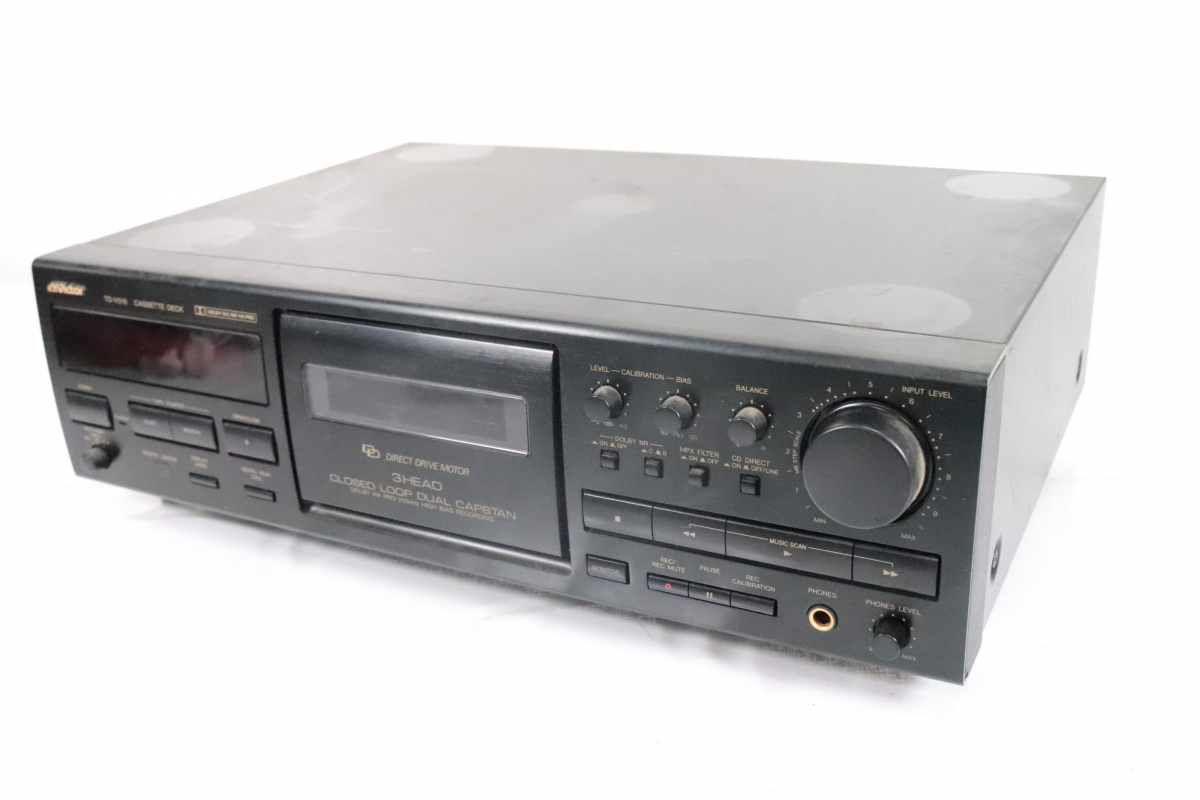 【通電OK】 Victor TD-V515 ビクター 3HEAD 3ヘッド カセットデッキ 日本製 ブラック _FFE_C0917-F019