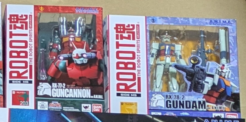 開封品2体　ROBOT魂 ＜SIDE MS＞ RX-78-2 ガンダム 　RX-77-2 ガンキャノン　ver. A.N.I.M.E.