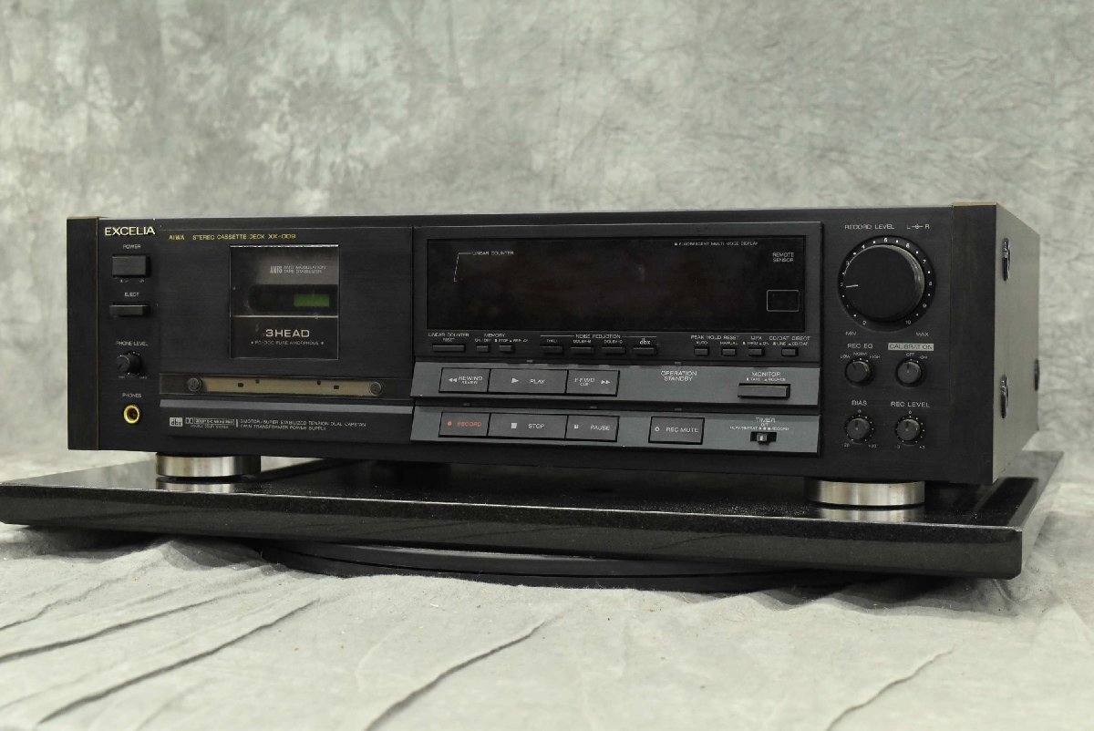 【J】AIWA/EXCELIA XK-009 カセットデッキ アイワ 3164862