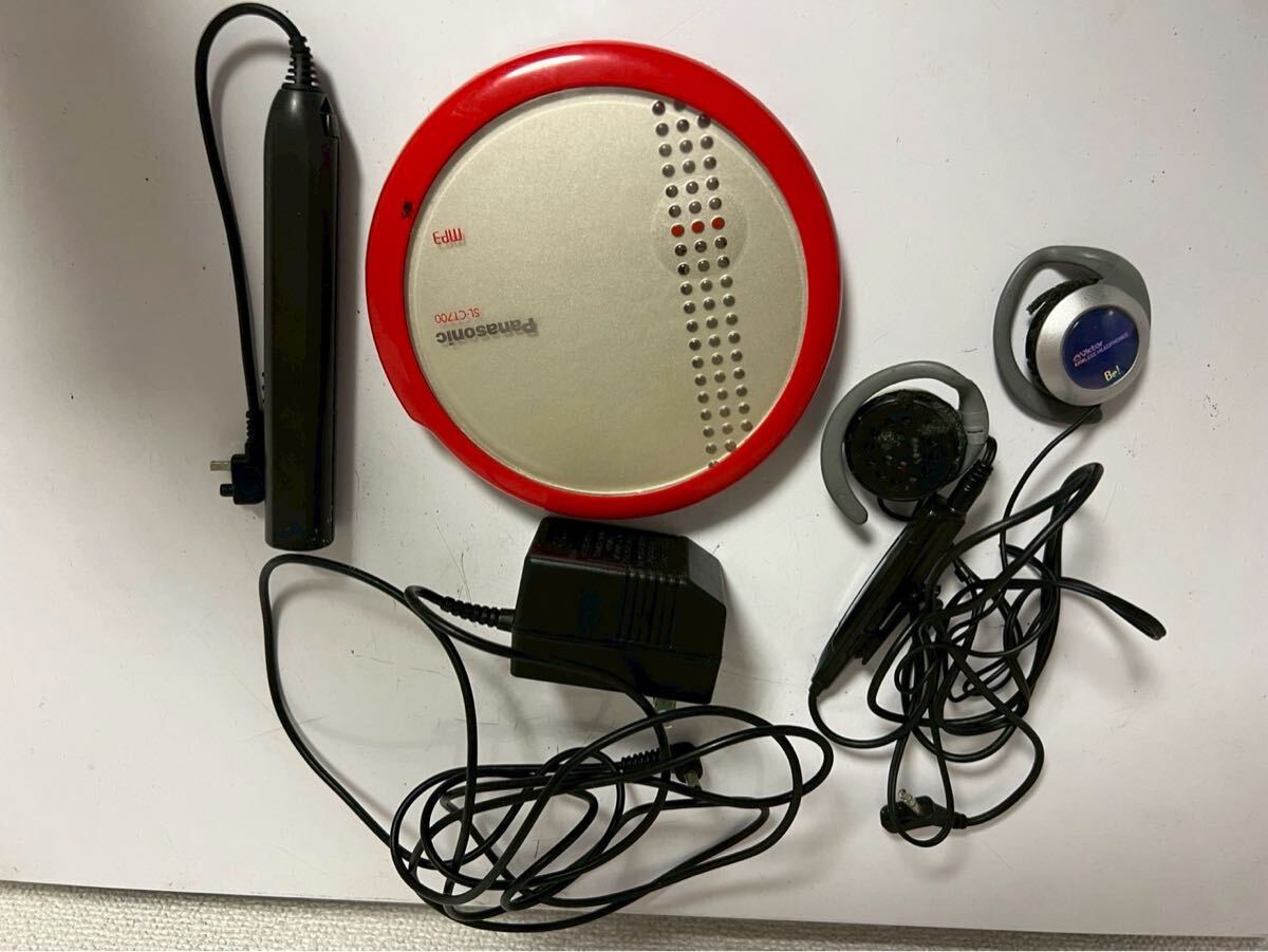 6241 SONY Panasonic パナソニック ポータブルCDプレーヤー CD CDプレーヤー WALKMAN アダプタ 付属 SL-CT700 動作未確認