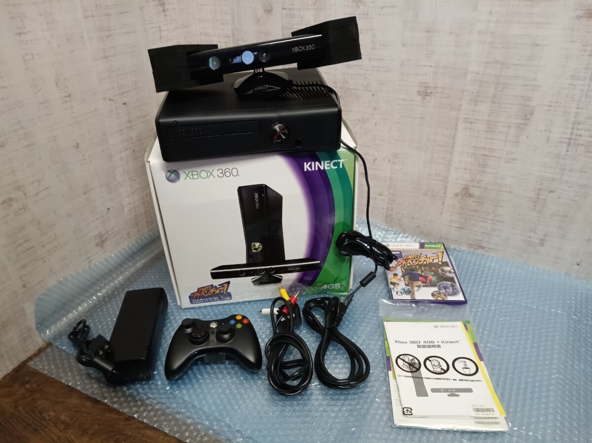 Microsoft マイクロソフト XBOX 360 4GB Kinect キネクト　付属品多数　現状品