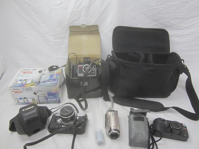 【まとめ売り 動作未確】 家電 Victor OLYMPUS Canon 他 ビデオカメラ フィルムカメラ 等 グッズセット