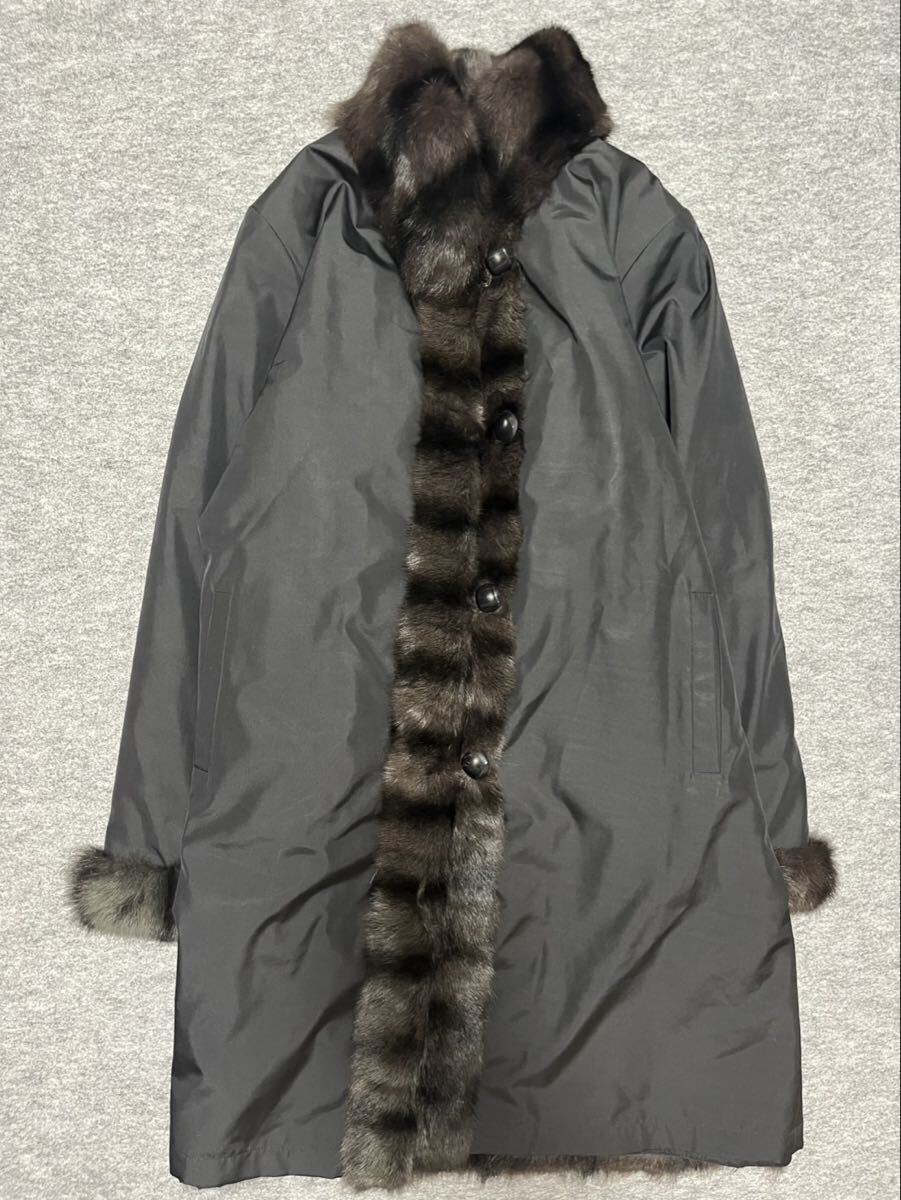 ファーコート ロングコート 希少 激レア 毛皮 レディース アウター トップス ファー 無地 高級 コート 上着 防寒 古着 USED ユーズド 