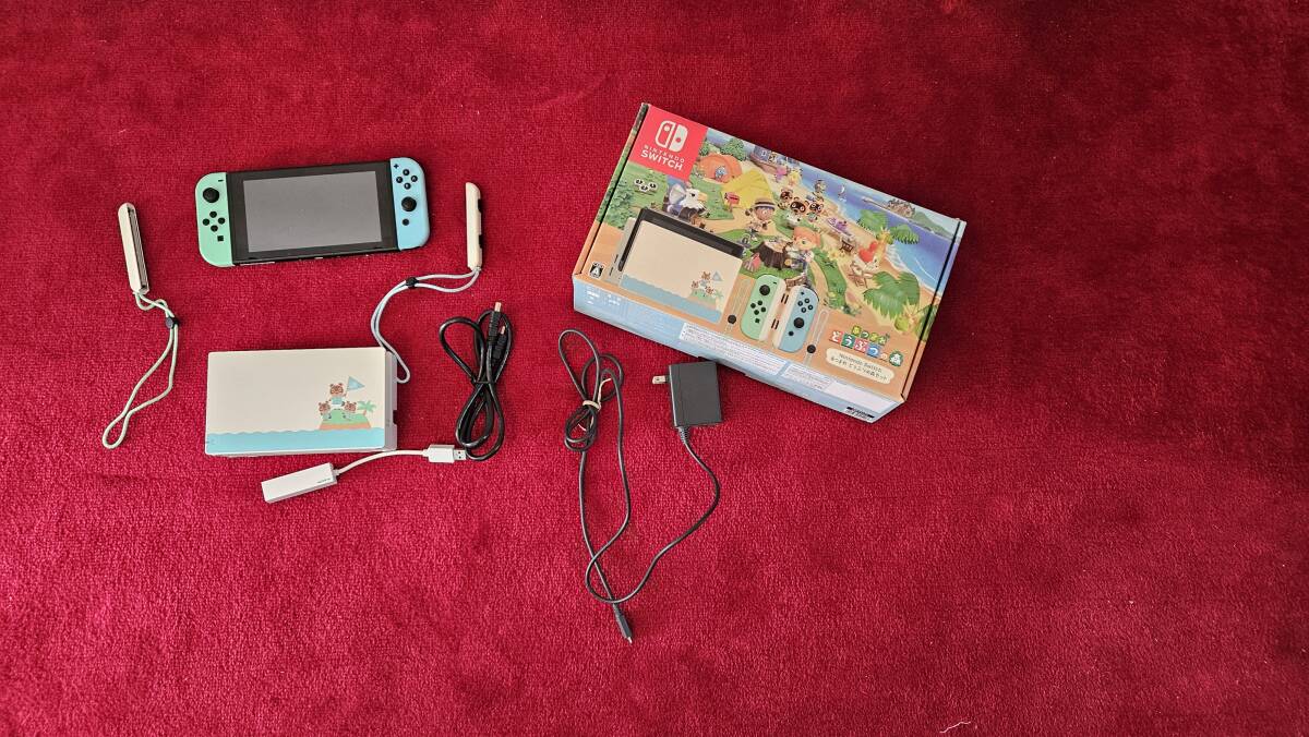 Nintendo Switch あつまれ どうぶつの森セット 【HDMIケーブル(社外品)付・有線LANアダプターおまけ付】