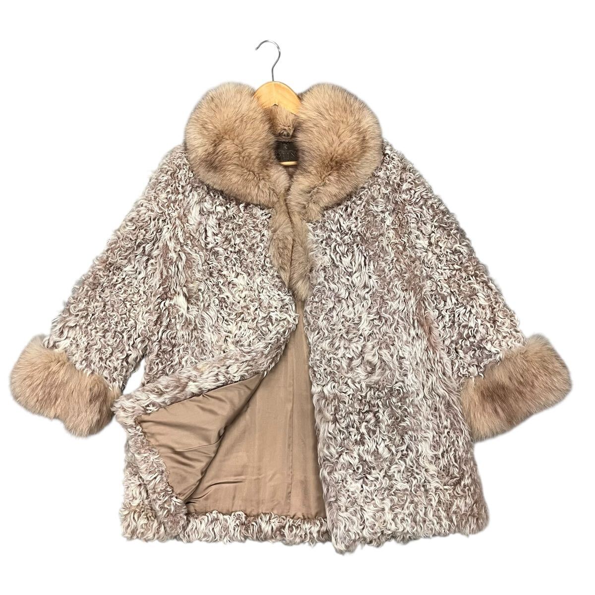 ROTINY ムートン ファーコート カール 極美品 毛皮 SAGA MINK ミンク