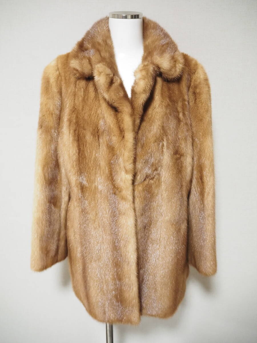 ■パステルミンク■ハーフコート■着丈71㎝■