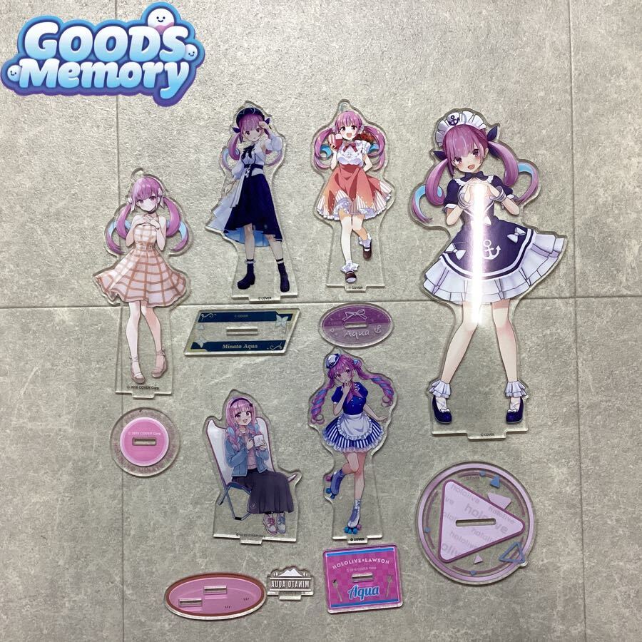 hololive/ホロライブ 湊あくあ Summer Season/Blue Journey/ローソン アクリルスタンド/アクスタ 等 5点セット