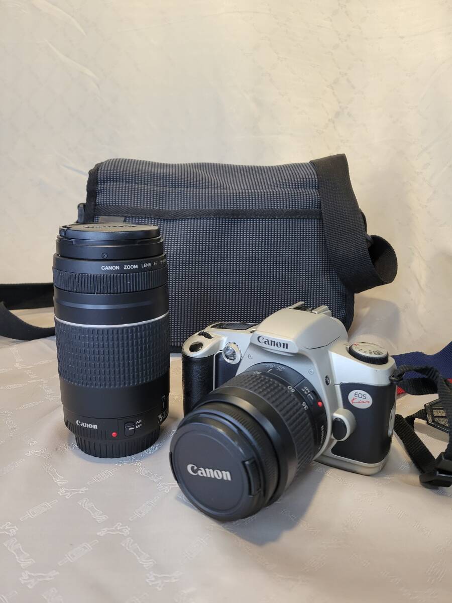 Canon EOS Kiss III フィルム一眼レフ ダブルズームキット EF35-80 EF75-300 動作良好