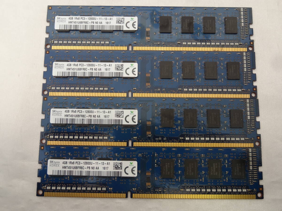 ☆SK hynix PC3-12800U 4GB×4枚 BIOS確認済☆①
