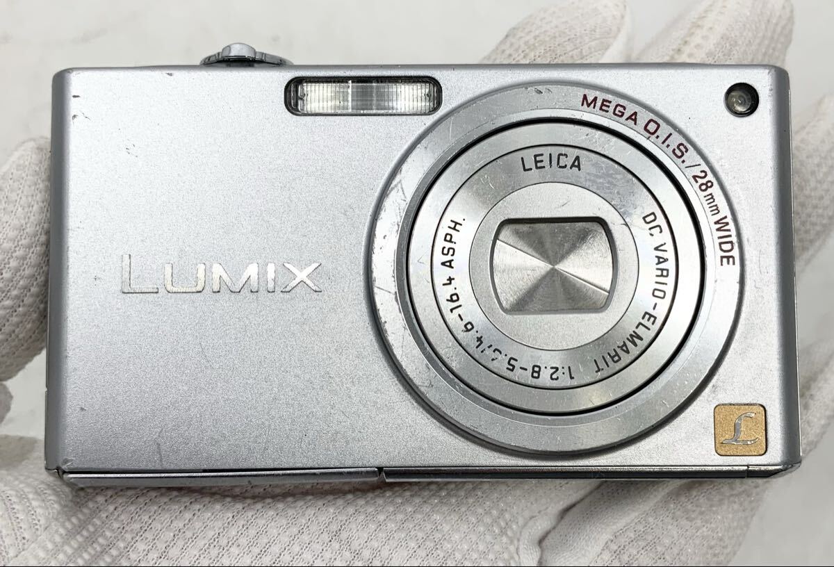 【2】コンパクトデジタルカメラ パナソニック Panasonic LUMIX DMC-FX33 現状品 シルバー 810万画素 光学3.6倍ズーム コンデジ 中古