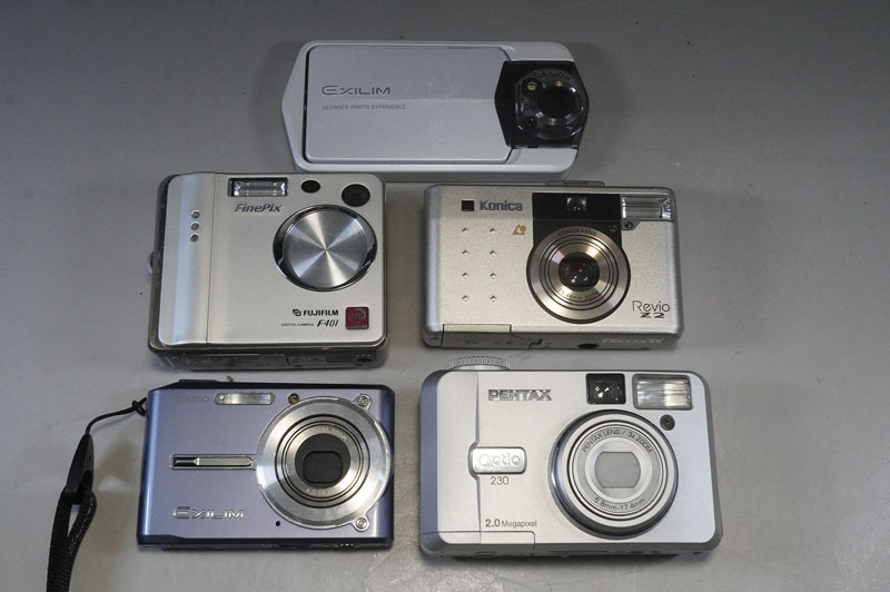 1円~【C397】CASIO/カシオ EXILIM Ultimate Photo EX-S600 PENTAX/ペンタックス Optio230 Konica/コニカ RevioZ2 FUJIFILM/F401 カメラ5点