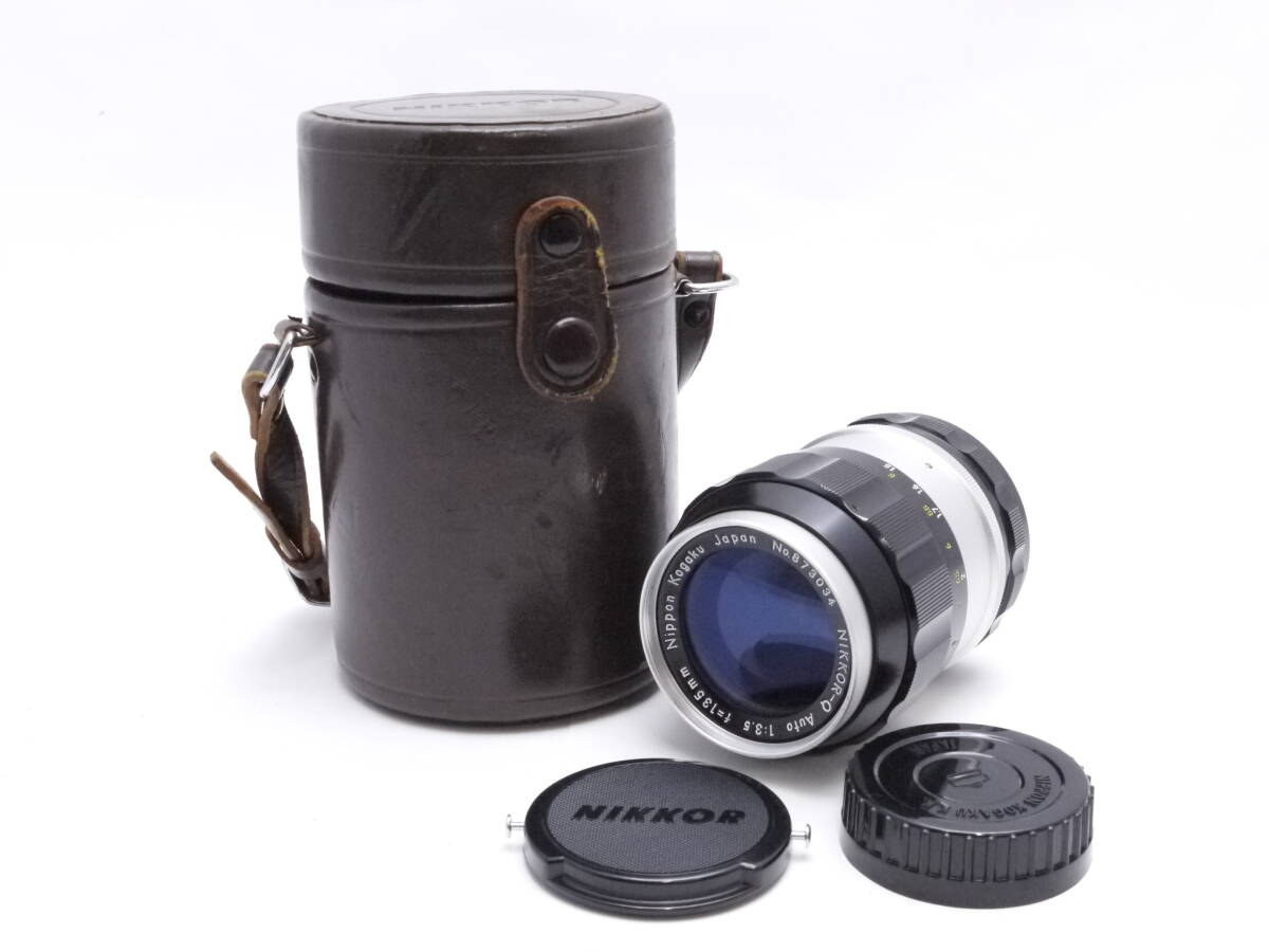 ◎ NIKON ニコン NIKKOR-Q Auto 135mm F3.5 非Ai (キャップ・ケース付）ジャンク品扱い