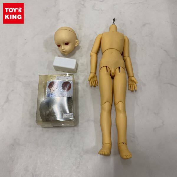 1円〜 箱無 ボークス スーパードルフィー SD 男の子 ボディ 71ヘッド ドールアイ レッド ウィッグ