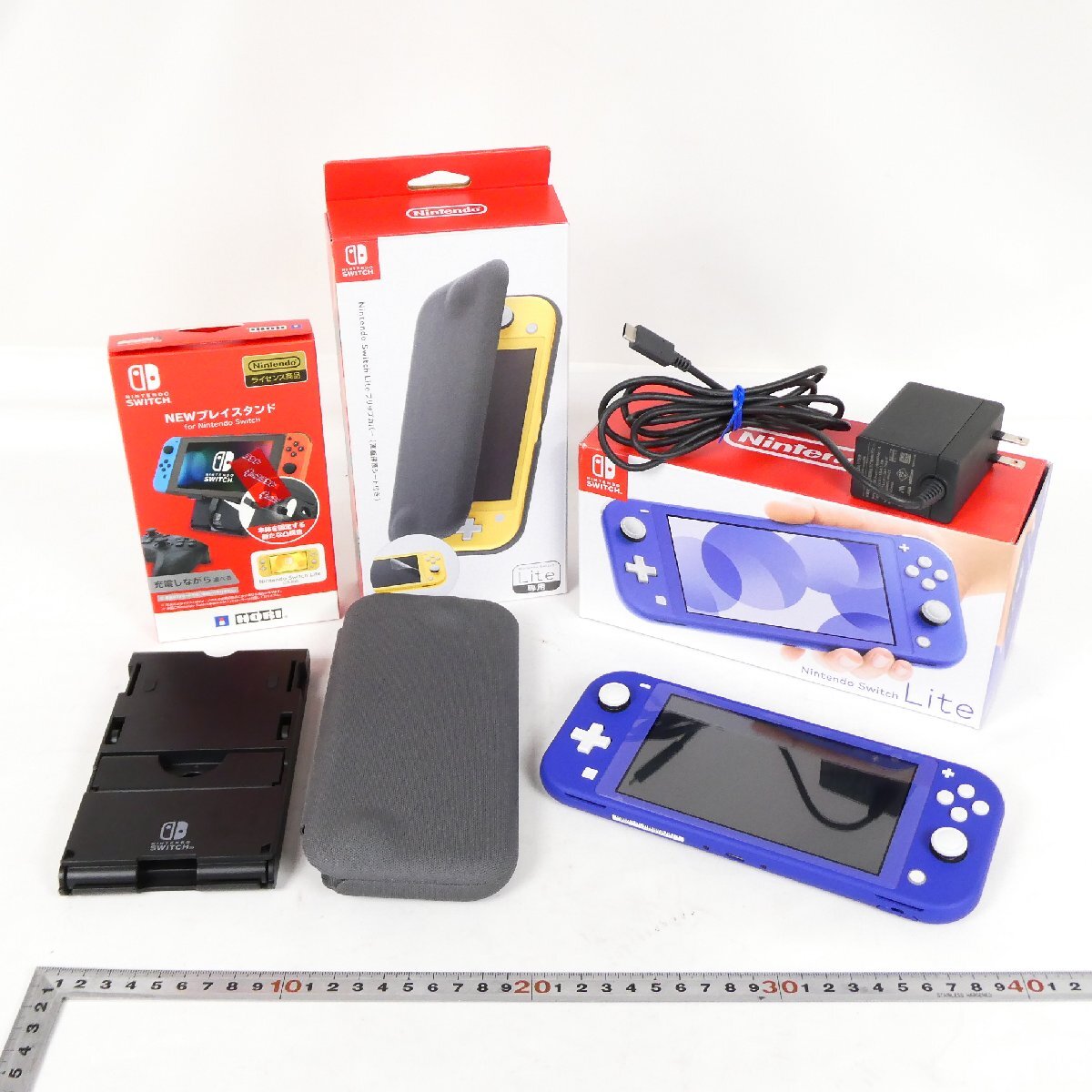 動作品 Nintendo Switch Lite ブルー HDH-001 任天堂 スイッチ ライト フリップカバー 外箱等付属 初期化済み 中古■DA008s■