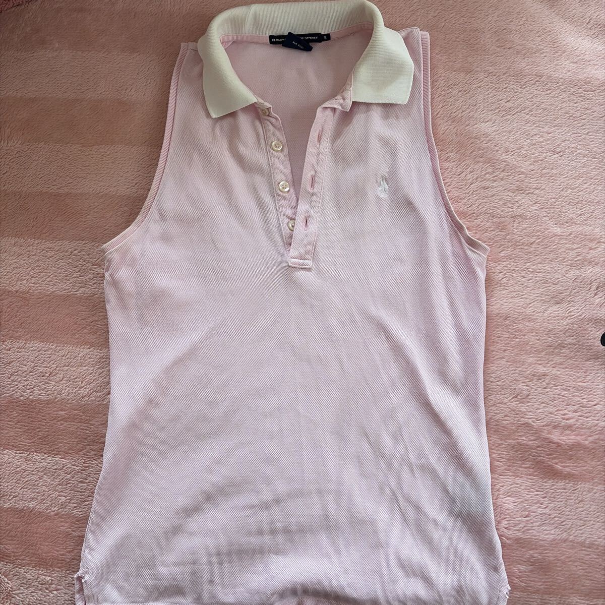 POLO RALPH LAUREN ポロラルフローレン ノースリーブ ポロシャツ ピンク