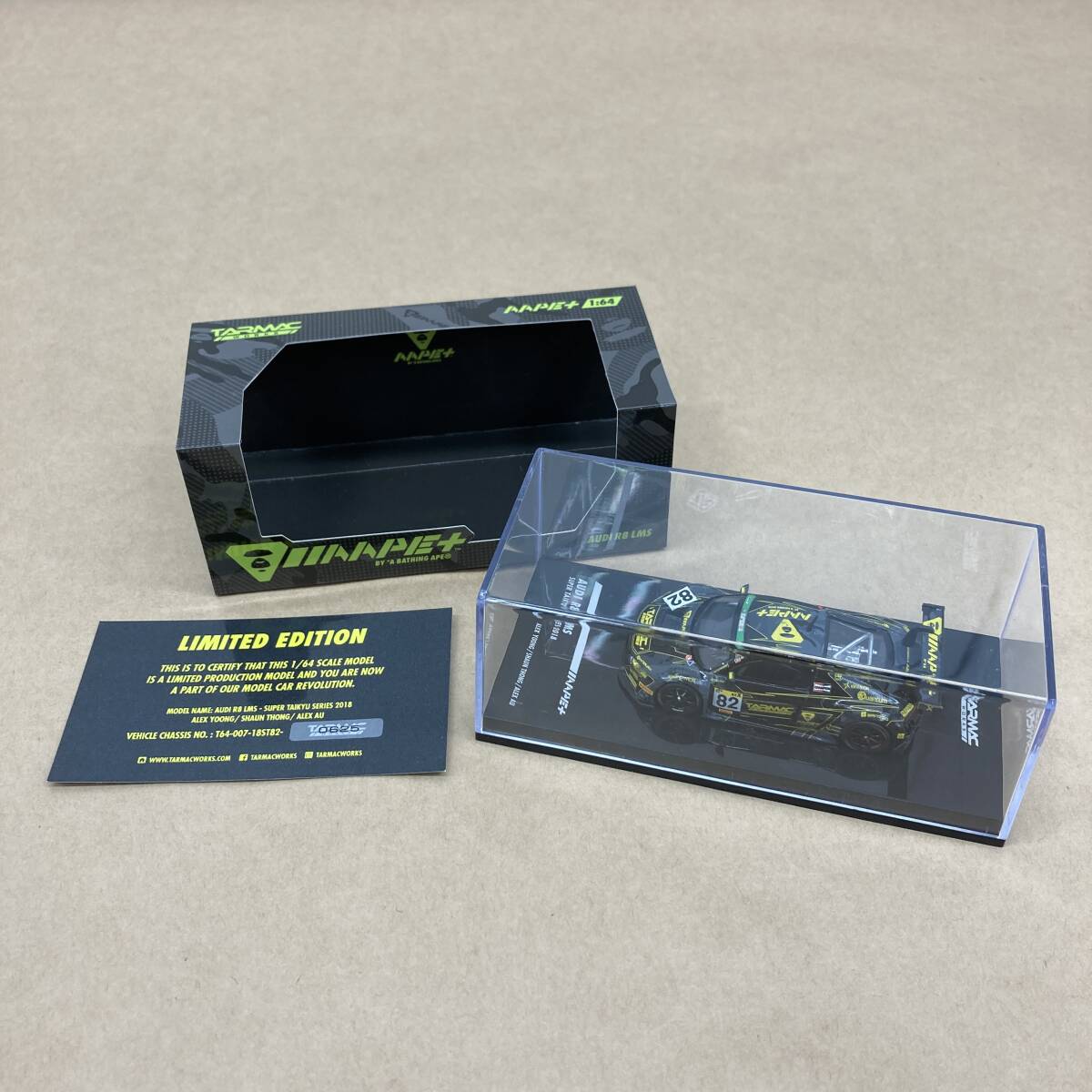 ☆K563 中古品 TARMAC WORKS T64-007-18ST82『1/64 Audi R8 LMS Super Taikyu Series 2018』スーパー耐久シリーズ