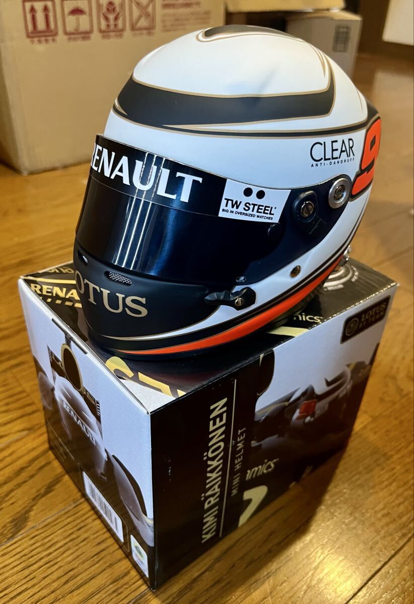 1/2 KIMI RAIKKONEN 2012 キミ　ライコネン　LOTUS ロータスRENAULT MINI LINE HELMET F1
