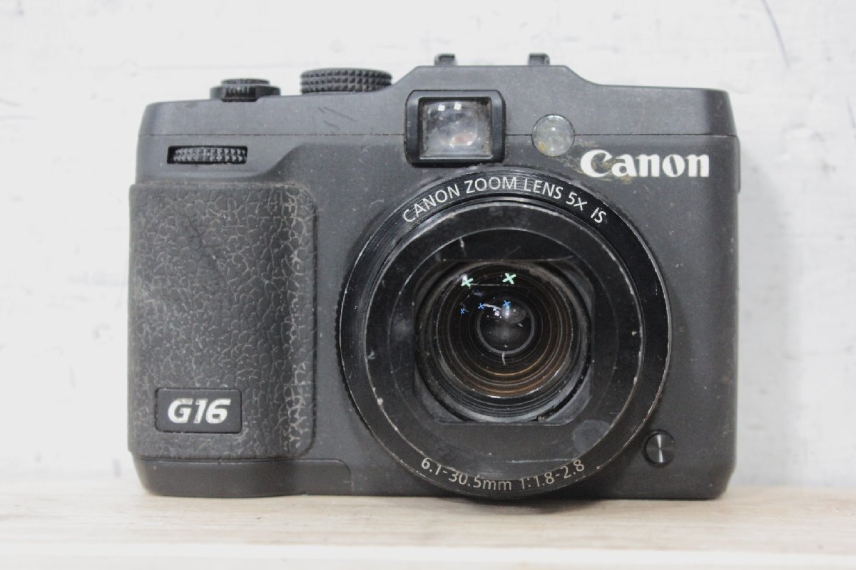 ☆【1W0422-18】 Canon キャノン コンパクトデジタルカメラ PC2010 PowerShot G16 6.1-30.5mm 1:1.8-2.8 現状品