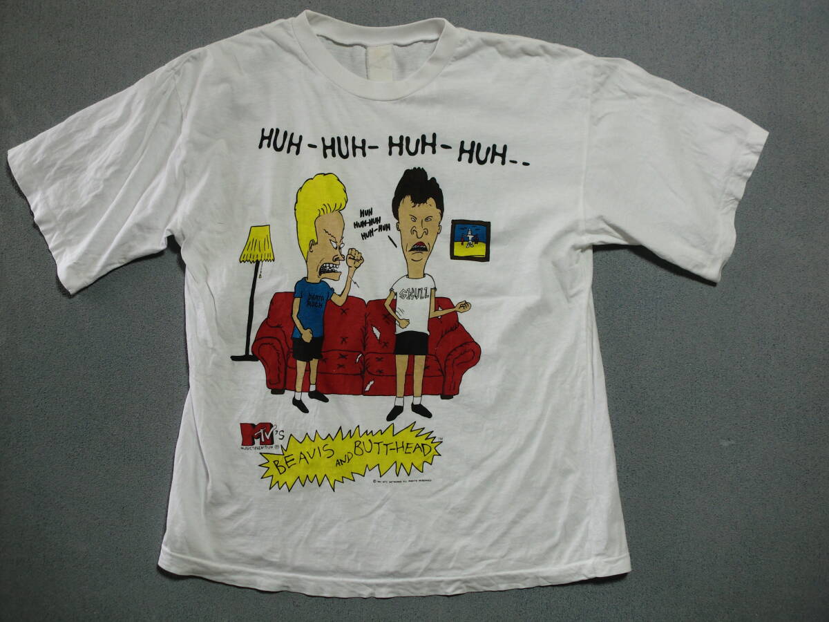 1994 MTV Beavis and Butt-Head Tシャツ XL~ ビーバス＆バットヘッド シングルステッチ ヴィンテージ アメコミ アニメ ロック パンクバンド