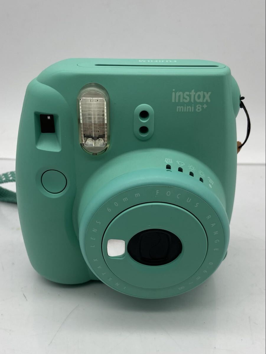 H【500円スタート】FUJIFILM instax mini8+ チェキ インスタントカメラ 富士フィルム ミント フィルムカメラ 