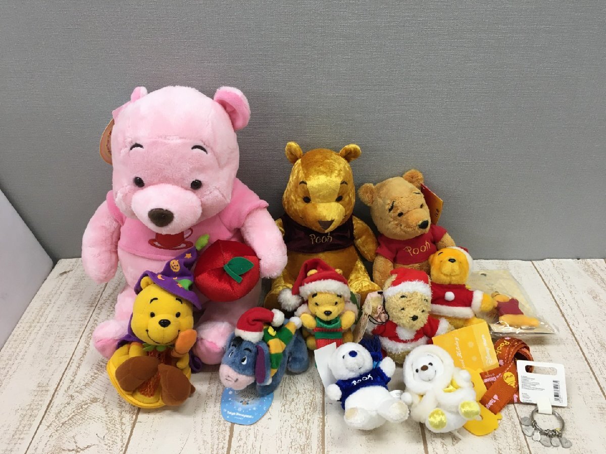◇ディズニー 《大量セット》くまのプーさんグッズ 13点 ぬいぐるみ ぬいぐるみバッジ イーヨーほか 3M166 【80】