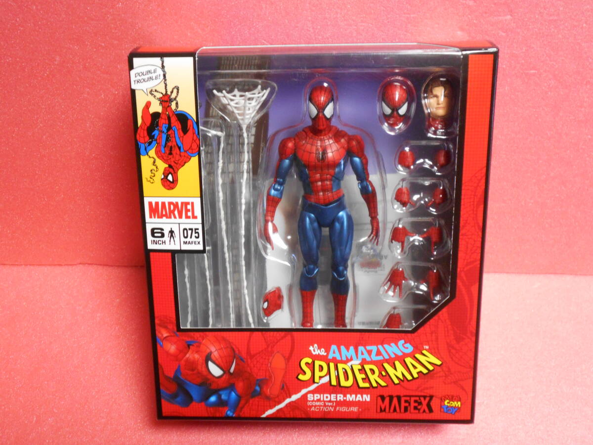 MEDICOM TOY MAFEX No.075 SPIDER-MAN (COMIC Ver.) マフェックス スパイダーマン 可動フィギュア◇未開封 メディコムトイ
