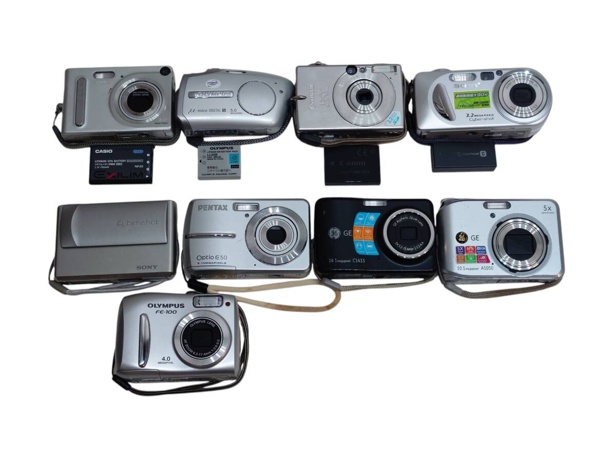 ジャンク未確認まとめ売り デジタルカメラ 9点セット SONY ソニー CANON キヤノン IXY オリンパス ペンタックス 等一部アリ [TK26-0623-2]