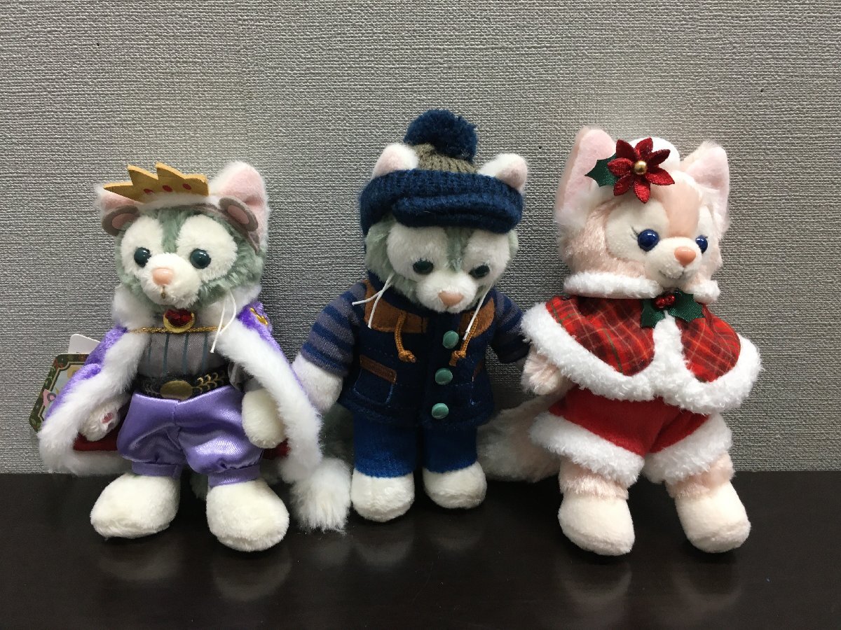 ◇ディズニー TDS ジェラトーニ リーナベル ぬいぐるみバッジ 3点 タグ付あり クリスマス 6B50 【60】