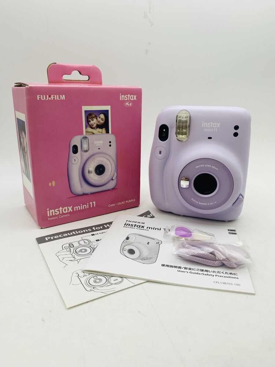 ◆ FUJIFILM instax mini11 富士フイルム フジフィルム インスタックス チェキ インスタントカメラ ポラロイド 箱付 通電のみ確認済み