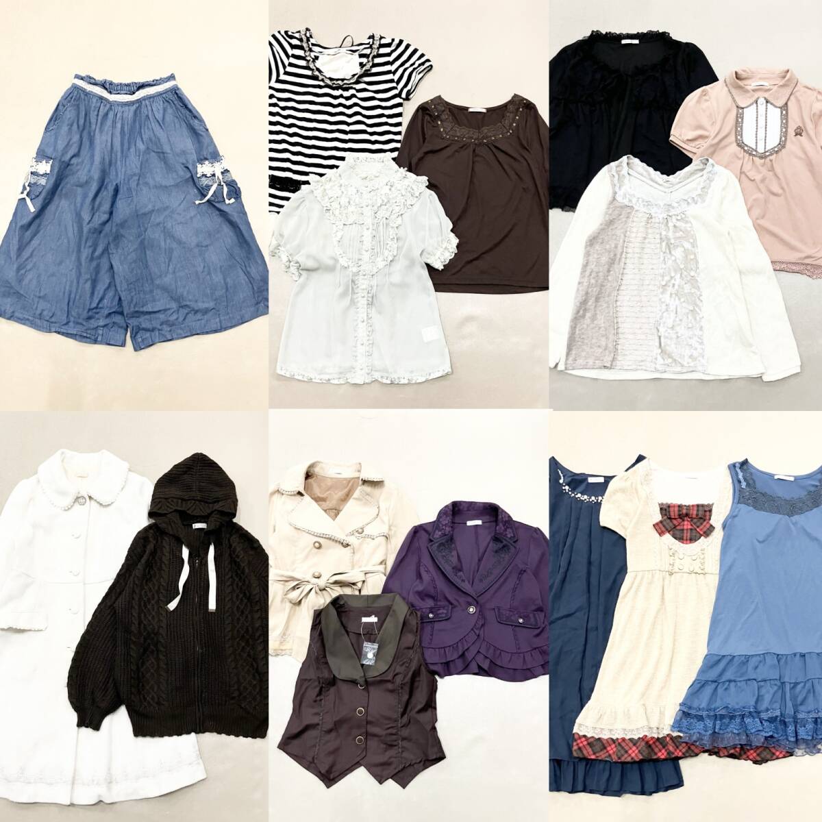 ★ axes femme アクシーズファム 15点 まとめ トップス ボトムス ワンピース アウター ガーリー ロリ 量産 姫 フリル サイズMIX 卸 現状品