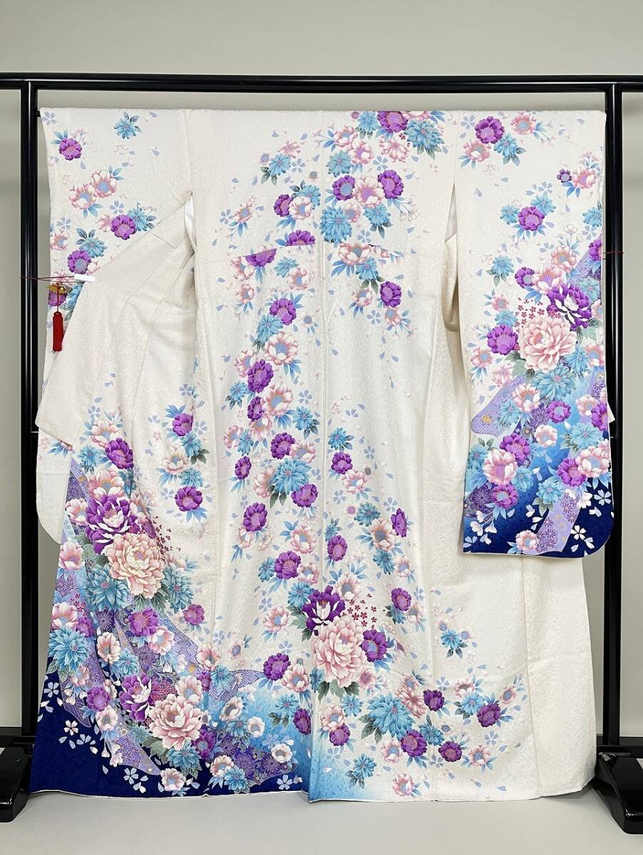 IROHA◆振袖◇【tc7616】成人式 卒業式◆正絹【中古】【白】