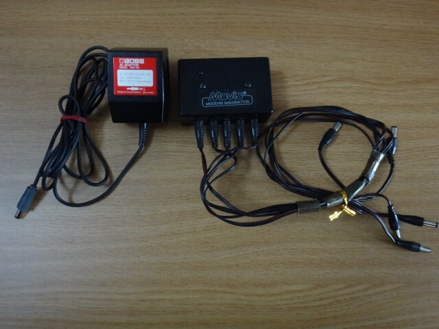 BOSS ボス エフェクター用 ACアダプター PSA-100 動作確認済・パワーサプライ・ケーブル まとめ セット【現状品・USED】