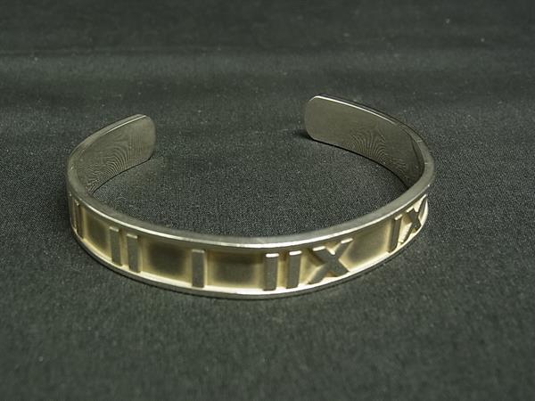 1円 TIFFANY＆Co ティファニー アトラス SV925 バングル ブレスレット アクセサリー メンズ レディース シルバー系 FZ4216