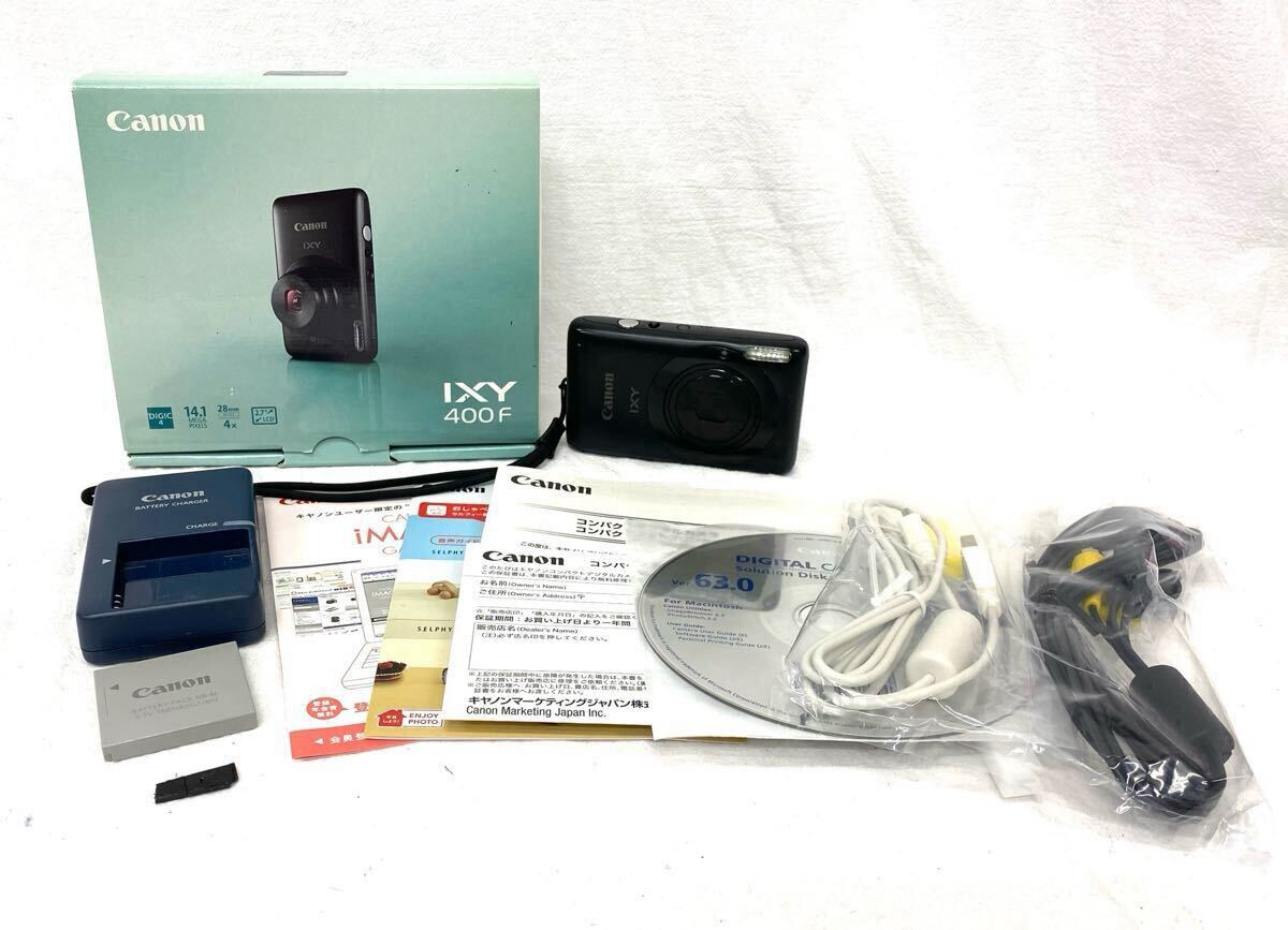 △ Canon キャノン IXY 400F イクシー コンパクトデジタルカメラ コンデジ デジカメ ブラック簡易動作確認済み ※難あり 現状品 S702-2