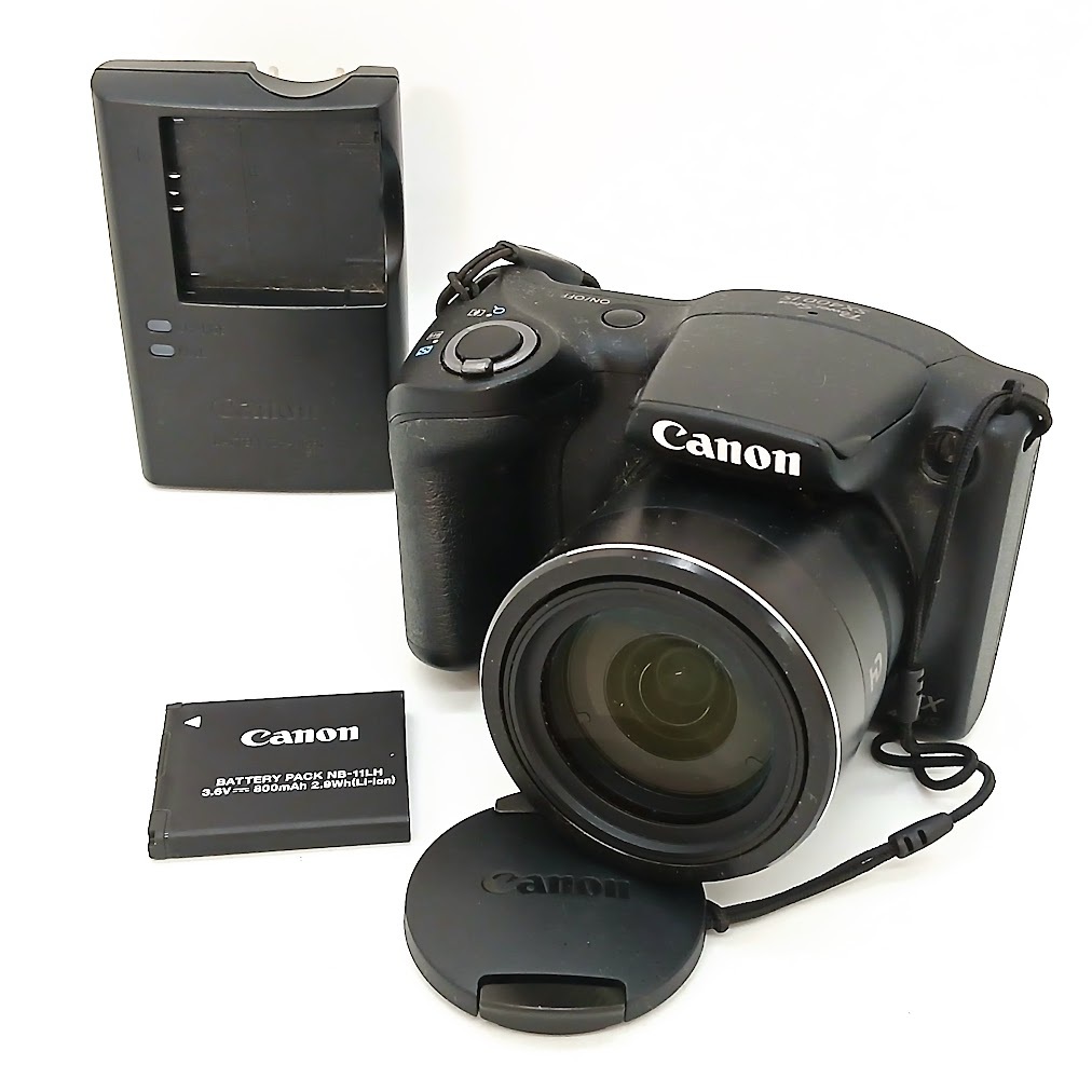 【AR-2】通電確認済　Canon　キヤノン　PowerShot SX400 IS　パワーショット　PC2153　30× OPTICAL ZOOM　16.0 MEGA PIXELS　バッテリー付