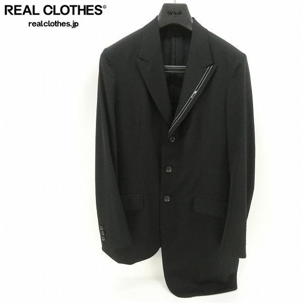 ☆Yohji Yamamoto POUR HOMME/ヨウジヤマモトプールオム 20AW 120Sギャバ 左ラペル耳使いJKT/ジャケット HR-J50-143/2 /060